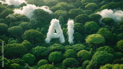 The harmony between the environment and artificial intelligence technology. Innovative connectivity for a futuristic approach to information access and online networks.