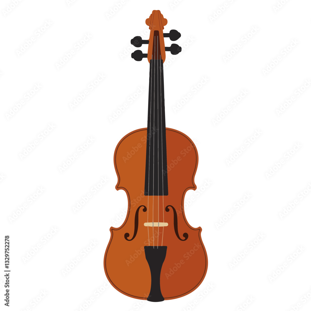 Fototapeta premium Vector illustration of a Mariachi violin on a white background, music