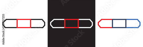 Emergency siren icon. Ambulance emergency siren icons.  Alert light bulb icon. Vector illustration. isolated on white and black background. EPS 10