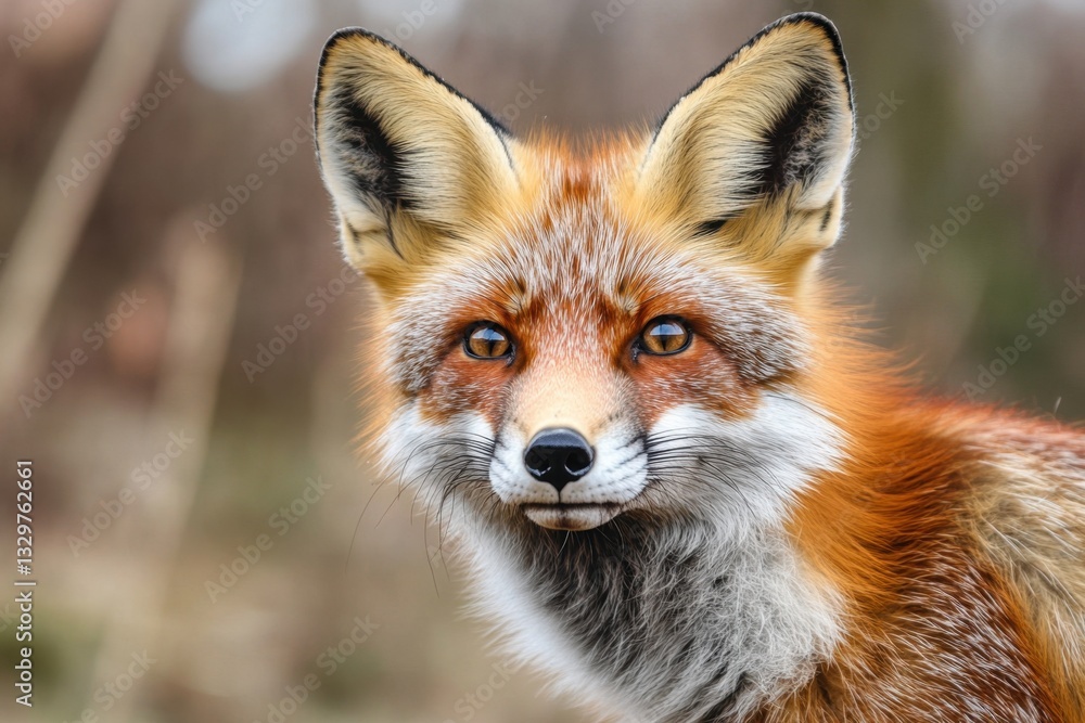 Close-Up of a Curious Red Fox in Stunning Detail / Wildlife Photography: Portrait of a Red Fox Close-Up of a Curious Red Fox in Stunning Detail / Wildlife Photography: Portrait of a Red Fox
