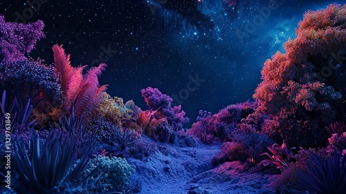 nature in the night, nature at the starry night, starry night nature
