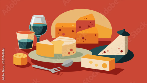 An opportunity to sample and savor the flavors of artisanal cheese made with traditional ods passed down through generations.. Vector illustration