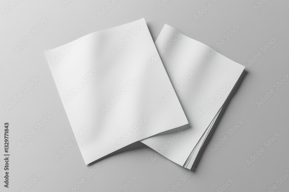 Blank magazines mockup, studio, neutral background, design Blank magazines mockup, studio, neutral background, design
