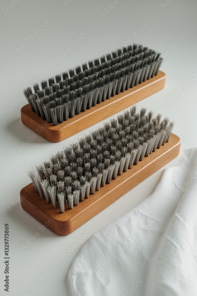 Two carding brushes for wool combing on a white background Two carding brushes for wool combing on a white background
