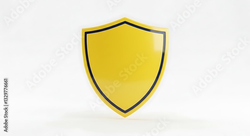 Isolated Yellow Shield with Blue Border on White Background Concept Free Download Isolated Yellow Shield with Blue Border on White Background Concept - GFXLoad