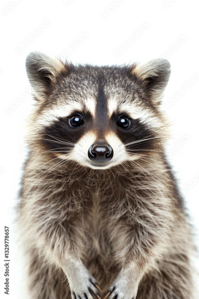 Mischievous Raccoon with Bright Eyes Mischievous Raccoon with Bright Eyes