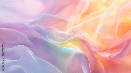 airy rainbow smoke plumes gracefully drifting in a soft motion with glowing intensity 