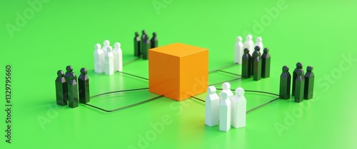 Obraz na płótnie The government acts as an intermediary. Market monopoly. Central bank. Court. Engaging with international companies. Communication and the operation of economic relations, regulatory services. w salonie