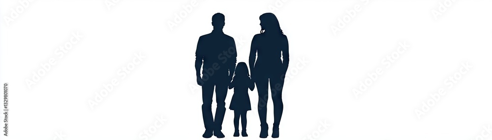Family silhouette, together, background, white, parenting Family silhouette, together, background, white, parenting