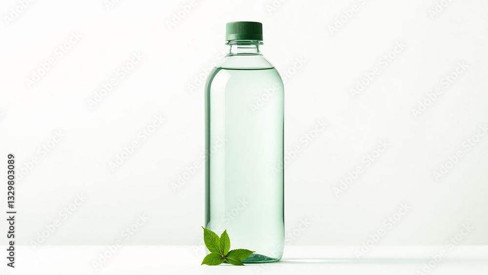 Eco-Chic: Bottle with Green Accent Elements Eco-Chic: Bottle with Green Accent Elements