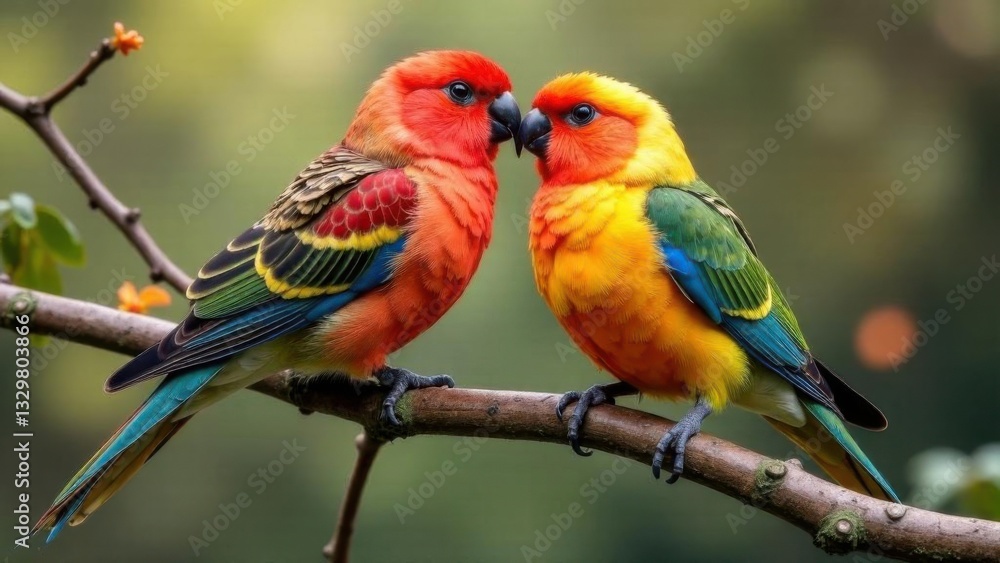Obraz premium Lovebirds art