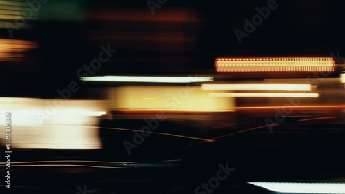 Abstract light trails painting the night