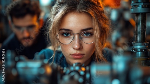 Wallpaper Mural Focused female engineer Torontodigital.ca