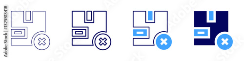 Automated fulfillment icon in 4 different styles. Thin Line, Line, Bold Line, Duotone. Duotone style. Editable stroke