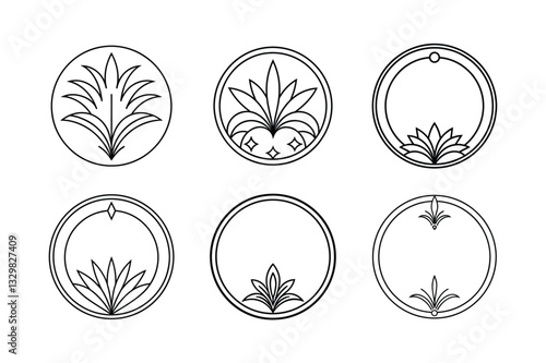 Gatsby palmette circle ornament.