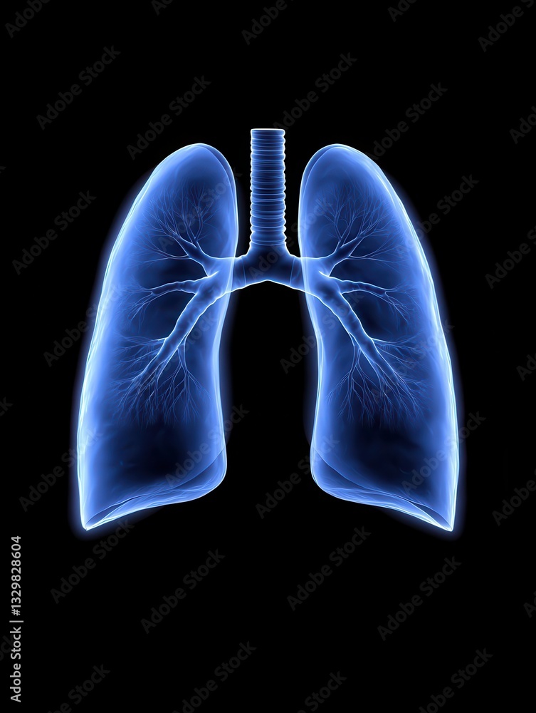 Lung virus graphic X-ray image of human lungs on black background highlighting respiratory health. Lung virus graphic X-ray image of human lungs on black background highlighting respiratory health.