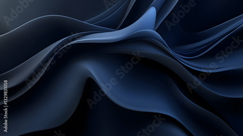Wallpaper Mural Abstract Dark Blue Fluid Wave Background Torontodigital.ca