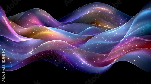 Cosmic Wave Abstract Background