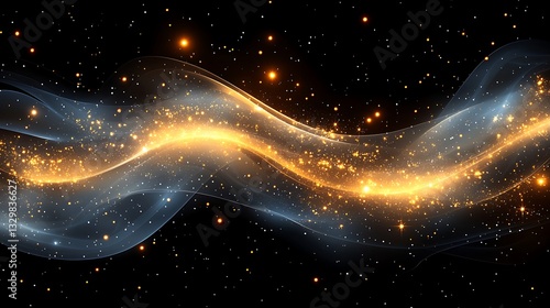 Cosmic Wave Glowing Nebula Swirl