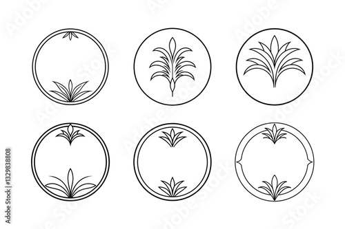 Gatsby palmette circle ornament.
