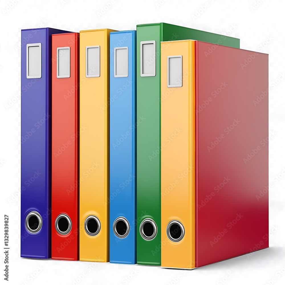 Colorful lever arch files stacked. Colorful lever arch files stacked.
