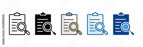 Analysis Icon Set Multiple Style Collection