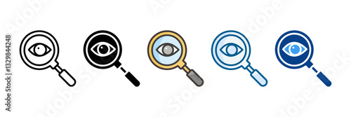 Observation Icon Set Multiple Style Collection