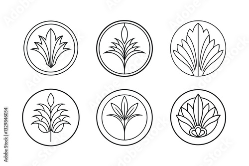 Gatsby palmette circle ornament.