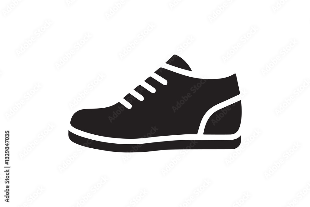 simple and subtle vector silhouette of shoe in black and white, set against a white background simple and subtle vector silhouette of shoe in black and white, set against a white background