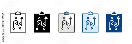Strategy Icon Set Multiple Style Collection