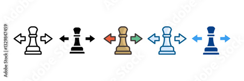 Strategy Icon Set Multiple Style Collection