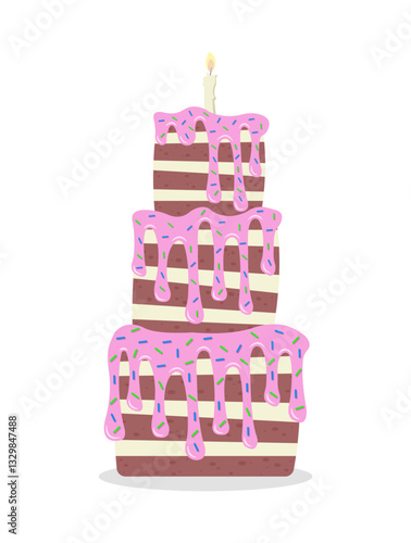 Cake with pink frosting