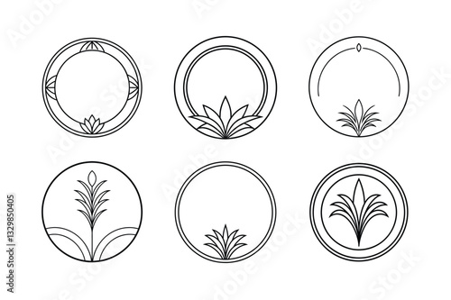 Gatsby palmette circle ornament.