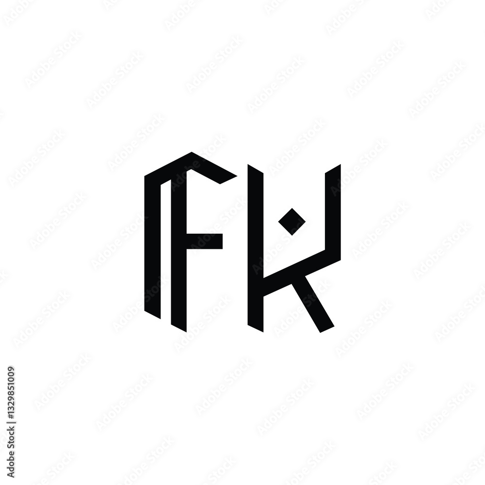 FK monogram logo design letter text name symbol monochrome logotype alphabet character simple logo FK monogram logo design letter text name symbol monochrome logotype alphabet character simple logo