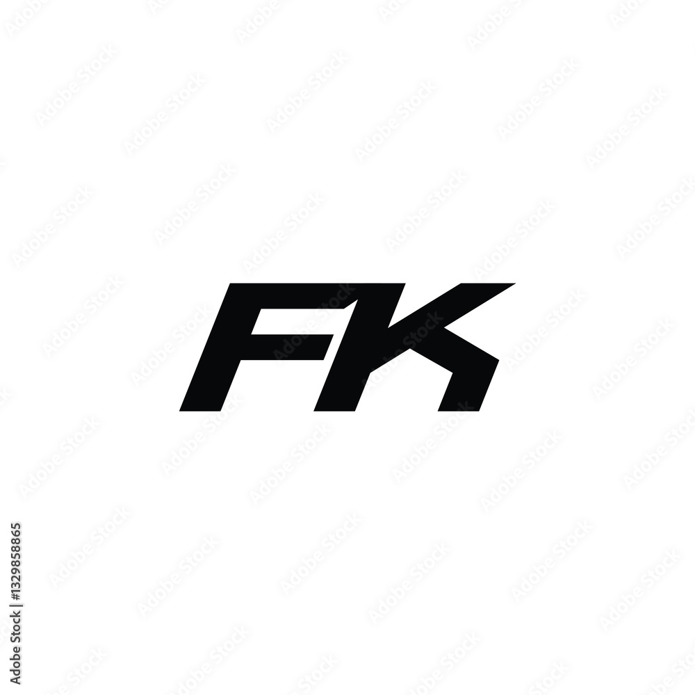 FK monogram logo design letter text name symbol monochrome logotype alphabet character simple logo FK monogram logo design letter text name symbol monochrome logotype alphabet character simple logo