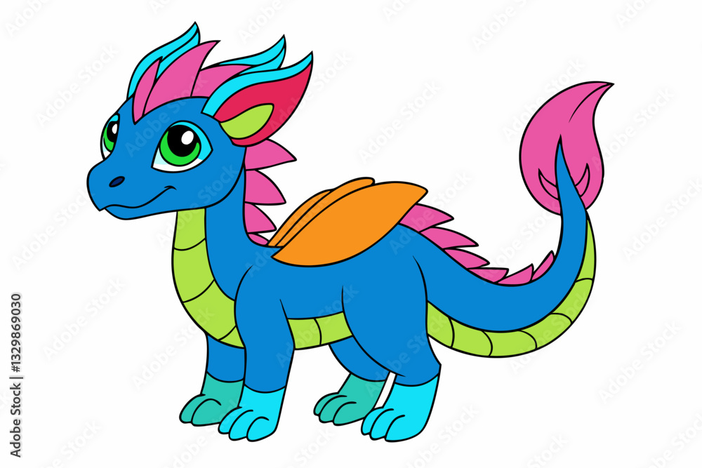 Fototapeta premium a dragon vector art in illustration