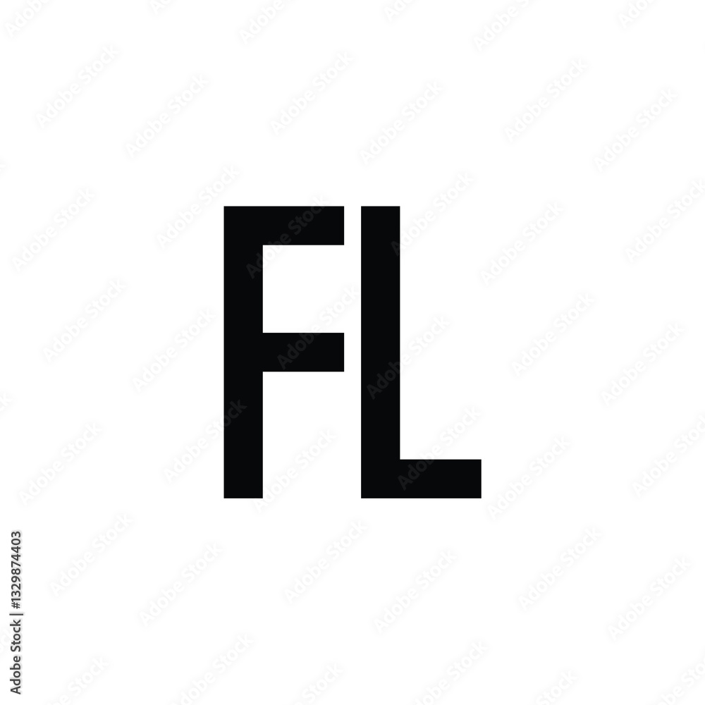 FL monogram logo design letter text name symbol monochrome logotype alphabet character simple logo FL monogram logo design letter text name symbol monochrome logotype alphabet character simple logo