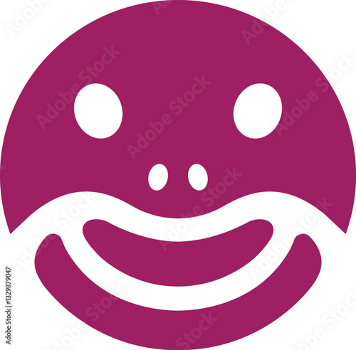 a funny cartoon smile vector