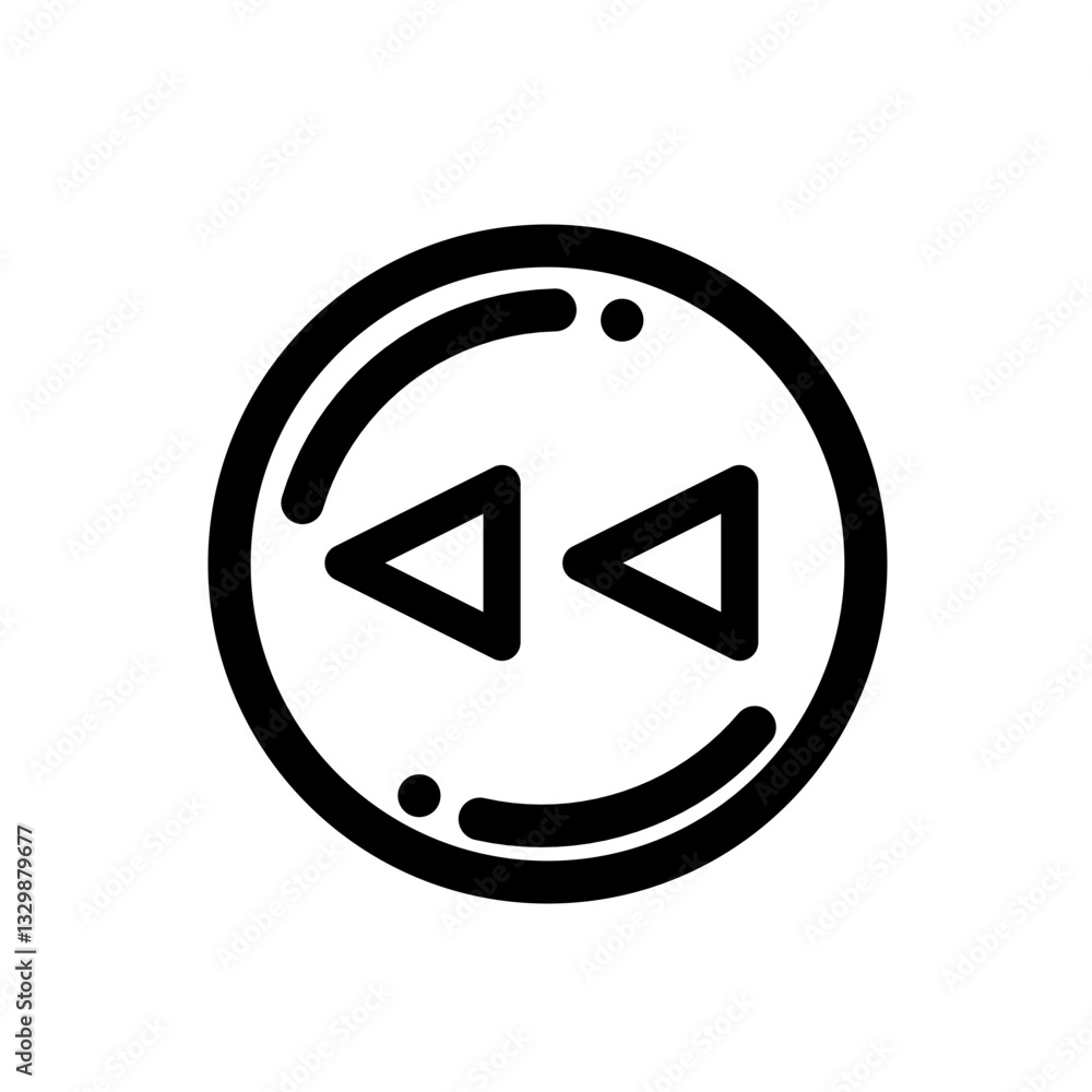 vector rewind button vector rewind button