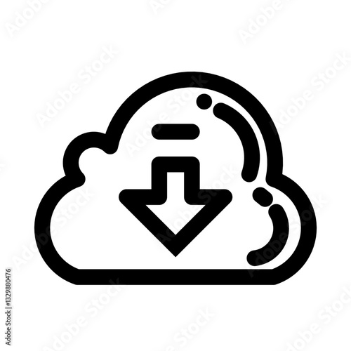 vector download cloud icon