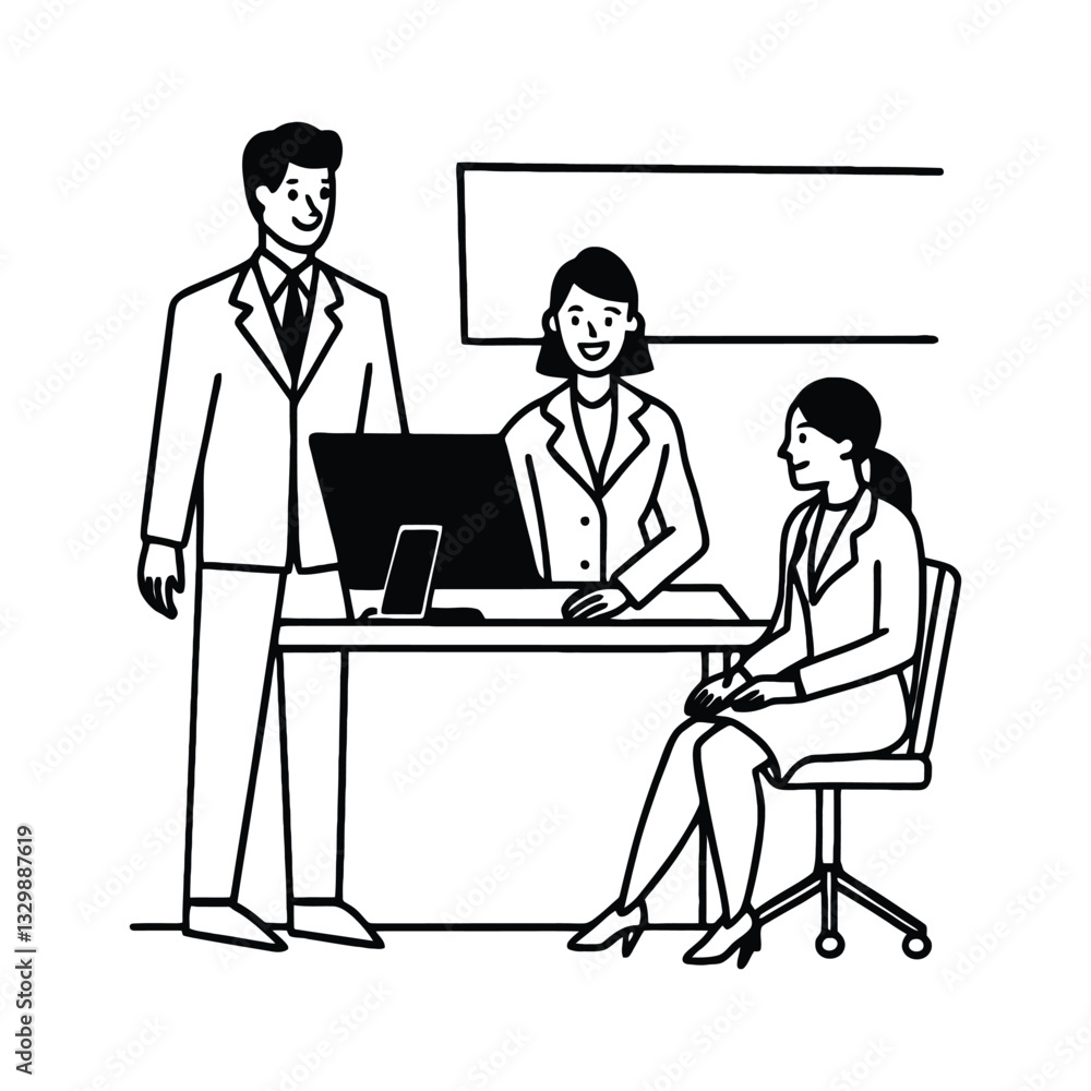 Business Team Illustration: A graphic representation of a modern business team. Business Team Illustration: A graphic representation of a modern business team.