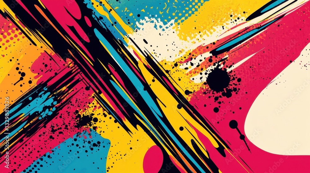 Fototapeta premium Comic abstract pop art background.