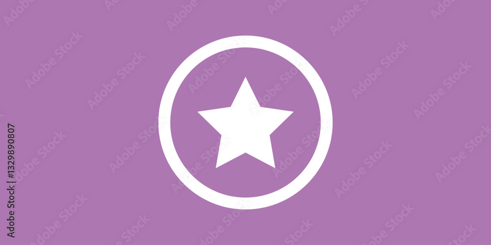 simple star emblem and icon in circle simple star emblem and icon in circle