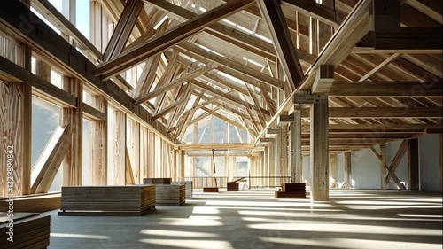 Modern Wooden Structure Interior Design Architecture Minimalist Building