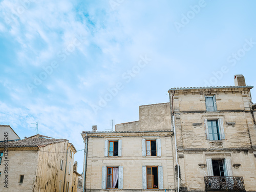 Obraz na płótnie Discovering the Essence of History: Street View of Old Village Uzes w salonie