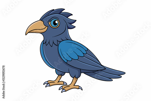 vector illustration of a cartoon bird