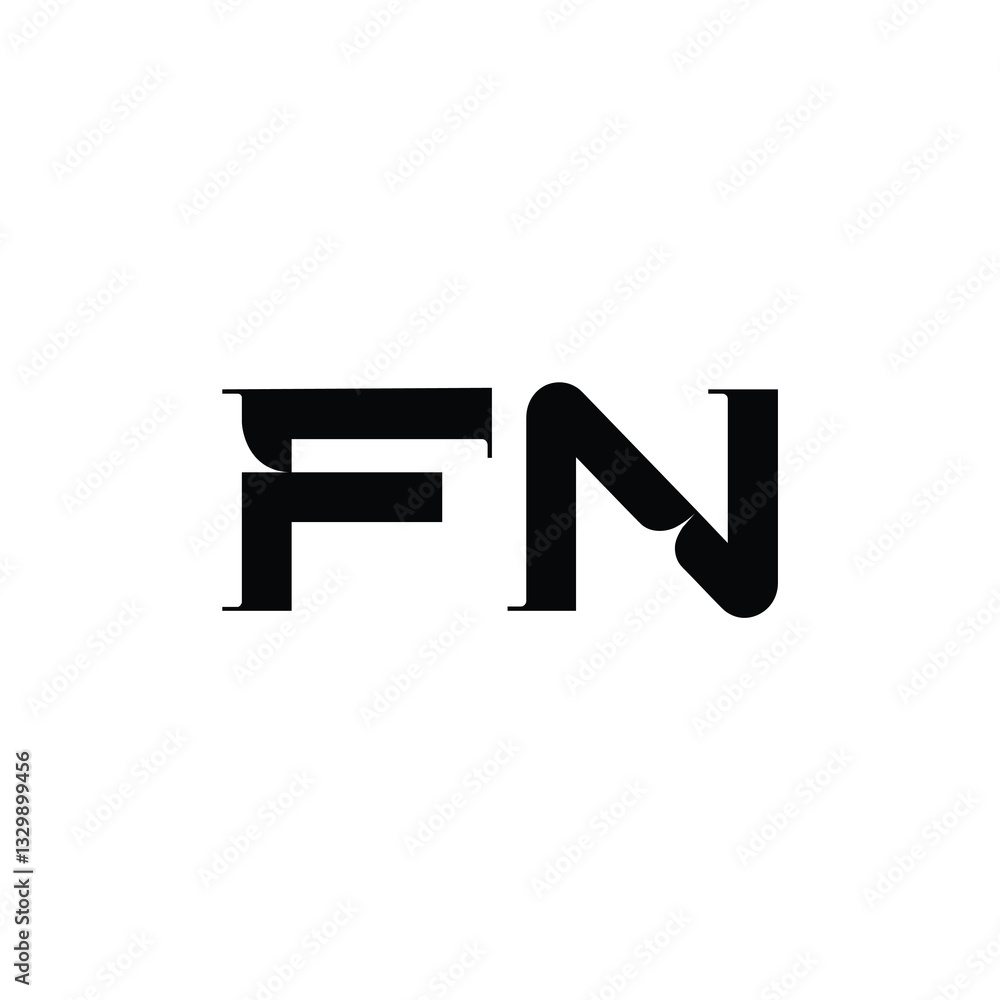 FN monogram logo design letter text name symbol monochrome logotype alphabet character simple logo FN monogram logo design letter text name symbol monochrome logotype alphabet character simple logo