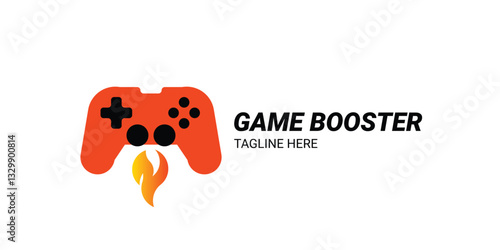 game logo and icon design with modern style. a logo with faster or booster theme. suitable for game developers and application icons