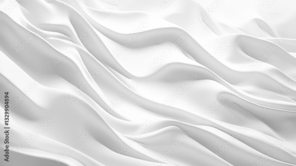 Fototapeta premium White Silk Fabric Draped Texture Background