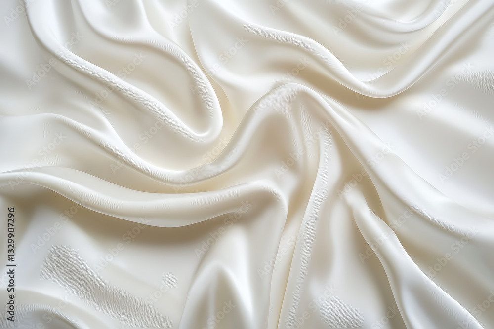 Obraz premium Smooth White Silk Fabric Background